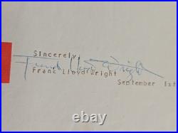 Frank Lloyd Wright Letter Taliesin EMBOSSED Stationery WITH PROVENANCE