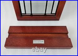 Frank Lloyd Wright Licensed Framed Stained Glass Panel Reproduction Vintage 18