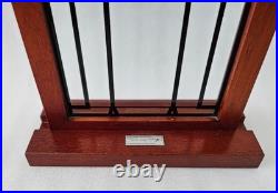Frank Lloyd Wright Licensed Framed Stained Glass Panel Reproduction Vintage 18
