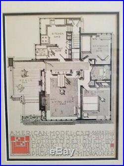 Frank Lloyd Wright Lithograph 11 x 8 1/2 Model C3 1915-1917, Axonometric Plan