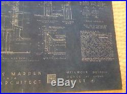 Frank Lloyd Wright Luis Marden House Blueprint McLean Virginia Cyanotype 1958
