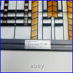 Frank Lloyd Wright MCM Autumn Sumac Stained Glass Suncatcher 11.25x7.5