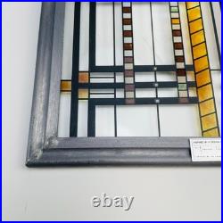 Frank Lloyd Wright MCM Autumn Sumac Stained Glass Suncatcher 11.25x7.5