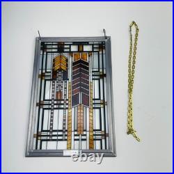 Frank Lloyd Wright MCM Autumn Sumac Stained Glass Suncatcher 11.25x7.5