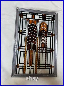 Frank Lloyd Wright MCM Autumn Sumac Stained Glass Suncatcher 11x7.5 Wall Decor