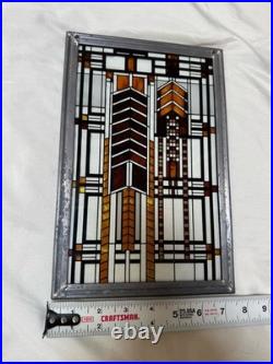 Frank Lloyd Wright MCM Autumn Sumac Stained Glass Suncatcher 11x7.5 Wall Decor