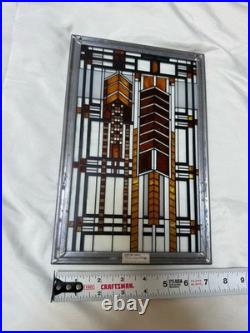 Frank Lloyd Wright MCM Autumn Sumac Stained Glass Suncatcher 11x7.5 Wall Decor
