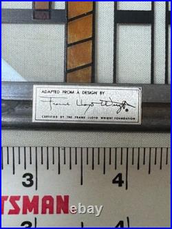 Frank Lloyd Wright MCM Autumn Sumac Stained Glass Suncatcher 11x7.5 Wall Decor