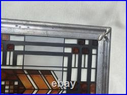 Frank Lloyd Wright MCM Autumn Sumac Stained Glass Suncatcher 11x7.5 Wall Decor