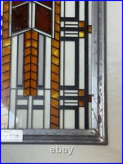Frank Lloyd Wright MCM Autumn Sumac Stained Glass Suncatcher 11x7.5 Wall Decor