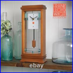 Frank Lloyd Wright Mantel Clock, Walnut Finish