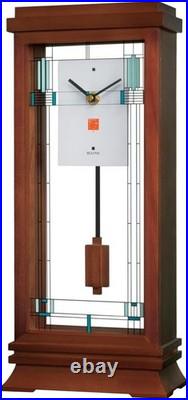 Frank Lloyd Wright Mantel Clock, Walnut Finish
