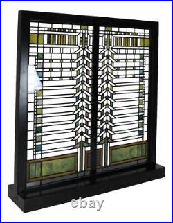 Frank Lloyd Wright Martin House Casement Window Stained Glass Panel Desk Plaque