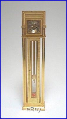 Frank Lloyd Wright Martin House Grandfather Clock Bulova Solid Brass Mini B0597a