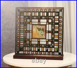 Frank Lloyd Wright Martin House Pier Laylight Stained Glass Wall Desktop Plaque