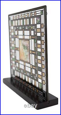 Frank Lloyd Wright Martin House Pier Laylight Stained Glass Wall Desktop Plaque