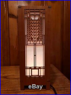 Frank Lloyd Wright Martin House Tree of Life Lightbox Accent Lamp Prairie style
