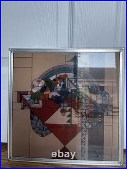 Frank Lloyd Wright May Basket (Fruit In the Bowl) Licensed Glass Panel