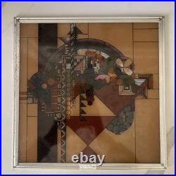 Frank Lloyd Wright May Basket (Fruit In the Bowl) Licensed Glass Panel