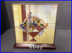Frank Lloyd Wright May Basket Stained Glass Desk Plaque
