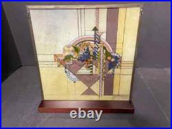 Frank Lloyd Wright May Basket Stained Glass Desk Plaque