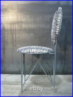 Frank Lloyd Wright Midway Enameled Grey Steel Table & 4 Chairs by Cassina