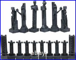 Frank Lloyd Wright Midway Gardens Chess Set Black and White Brand New In Box