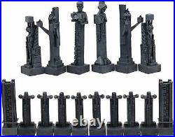 Frank Lloyd Wright Midway Gardens Sprites Resin Chess Pieces & Wooden Board Set