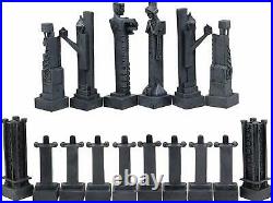 Frank Lloyd Wright Midway Gardens White and Black Sprites Chess Pieces Set
