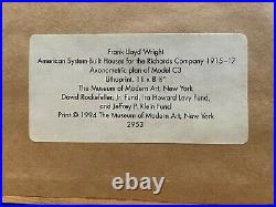 Frank Lloyd Wright, Model C3 Lithoprint, Museum Of Modern Art, 1994 RARE