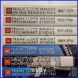 Frank Lloyd Wright Monograph 12 Volume Set by Yukio Futagawa Hardcover Used