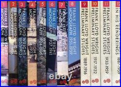 Frank Lloyd Wright Monograph 12 Volumes by Bruce Brooks Pfeiffer Hardcover