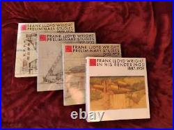 Frank Lloyd Wright Monograph In His Renderings Vol. 1-12 Complete Set 1887-1959