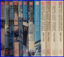 Frank Lloyd Wright Monograph Vol 1-12 Complete Softcover Ver Vintage Artbook