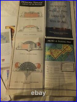 Frank Lloyd Wright Monona Terrace Grand Opening 1977 Memorabilia Brochures Pin
