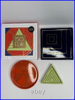 Frank Lloyd Wright Nesting Trays Set 3 Trinket Dishes 150th Anniversary Ceramic