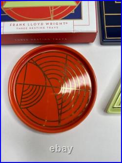 Frank Lloyd Wright Nesting Trays Set 3 Trinket Dishes 150th Anniversary Ceramic