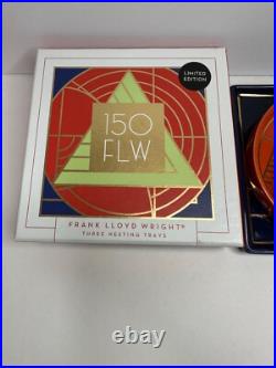Frank Lloyd Wright Nesting Trays Set 3 Trinket Dishes 150th Anniversary Ceramic