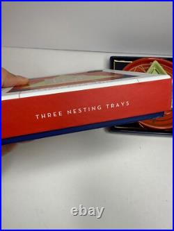 Frank Lloyd Wright Nesting Trays Set 3 Trinket Dishes 150th Anniversary Ceramic