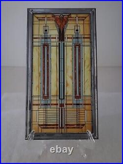 Frank Lloyd Wright Oak Park Skylight Stained Glass Panel Lead Frame Art Deco