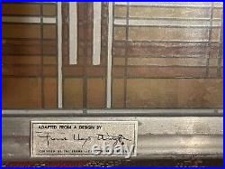 Frank Lloyd Wright Oak Park Skylight Stained Glass Panel Lead Frame Art Deco
