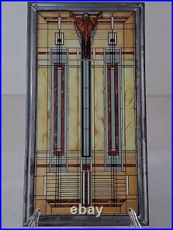 Frank Lloyd Wright Oak Park Skylight Stained Glass Panel Lead Frame Art Deco