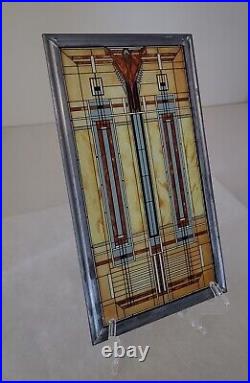 Frank Lloyd Wright Oak Park Skylight Stained Glass Panel Lead Frame Art Deco