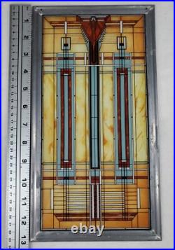 Frank Lloyd Wright Oak Park Skylight Stained Glass Panel Lead Frame Art Deco