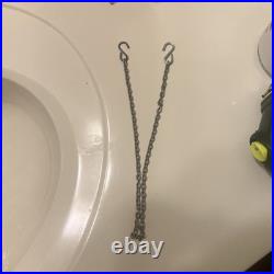 Frank Lloyd Wright Oak Park Skylight Stained Glass Panel Steel Frame Decor