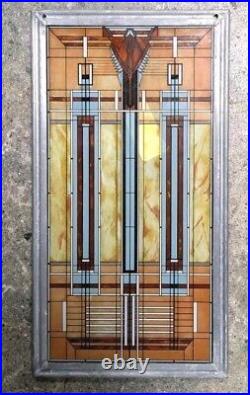Frank Lloyd Wright Oak Park Skylight Stained Glass Panel Vintage Art Deco Frank Lloyd Wright Oak Park Skylight Stained Glass Panel Vintage Art Deco