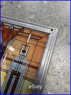 Frank Lloyd Wright Oak Park Skylight Stained Glass Panel Vintage Art Deco Frank Lloyd Wright Oak Park Skylight Stained Glass Panel Vintage Art Deco