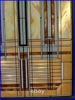 Frank Lloyd Wright Oak Park Skylight Stained Glass Panel Vintage Art Deco Frank Lloyd Wright Oak Park Skylight Stained Glass Panel Vintage Art Deco