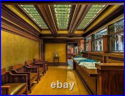 Frank Lloyd Wright Oak Park Skylight Vintage Stained Glass