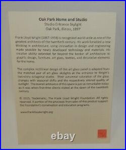 Frank Lloyd Wright Oak Park Studio Entrance Skylight Framed Display Panel